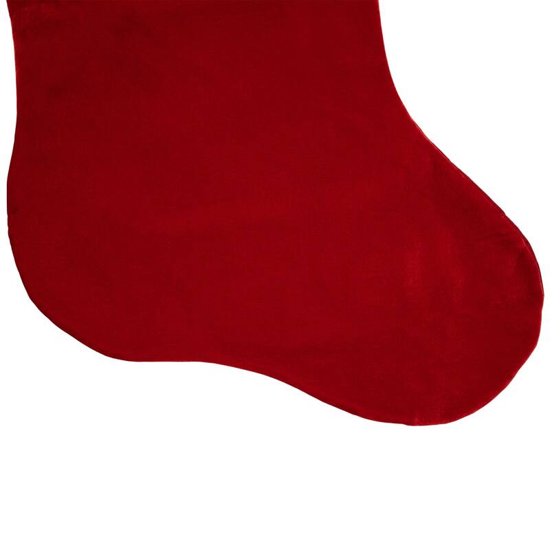 48" Red White Velveteen Santa Claus Belt Buckle Christmas Stocking