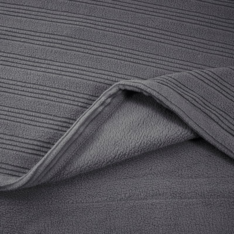 Serta Travis Heated Tri-Rib Microfleece Blanket