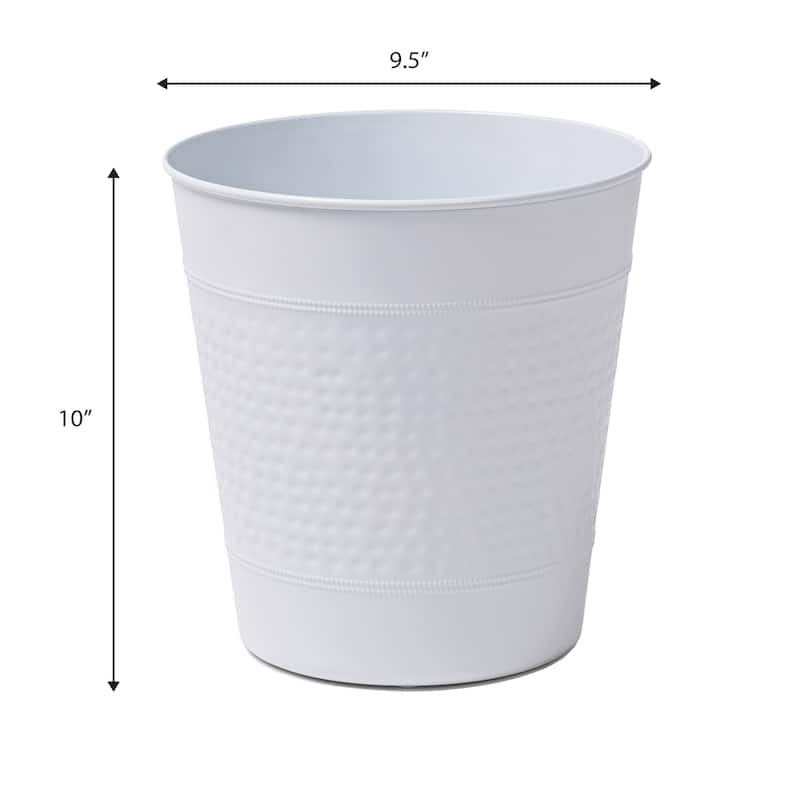 happimess Riley Hammered Steel Accent 2-Gallon Wastebasket