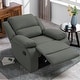 preview thumbnail 55 of 79, Vegan Leather Upholstered Push Back Manual Recliner Chair