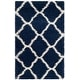 preview thumbnail 136 of 145, SAFAVIEH Hudson Shag Ariola Trellis 2-inch Thick Rug 2'3" x 3'9" - Navy/Ivory