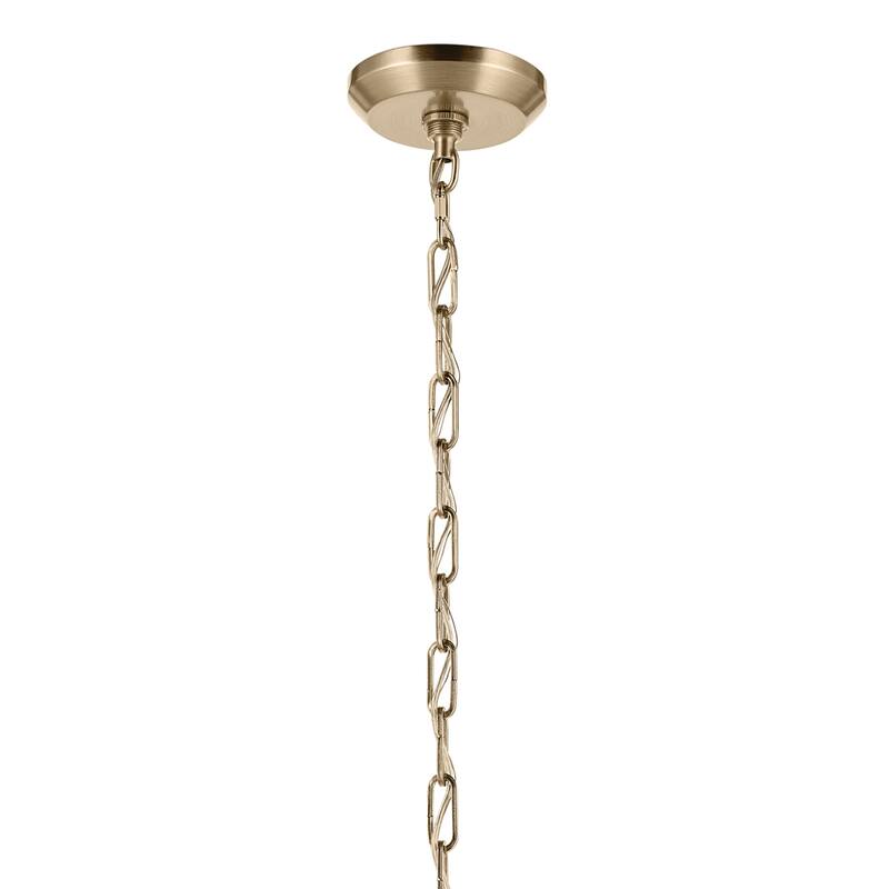 Kichler Lighting Lulo 20 Inch 1 Light Pendant with Handwoven Natural Cord in Champagne Bronze