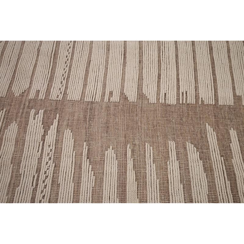 Moroccan Large Abstract Area Rug Handmade Wool Carpet - 9'9"x 14'7"