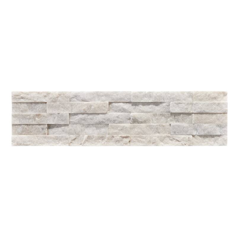 Slender Strip 3 in. x 12 in. Panel and 3 in. x 12 in. Corner Marble Wall Tile