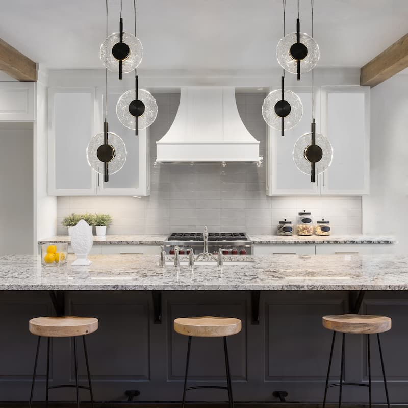 Modern LED 3-Light Chandeliers Island Pendant Lights for Kitchen Island - Gold