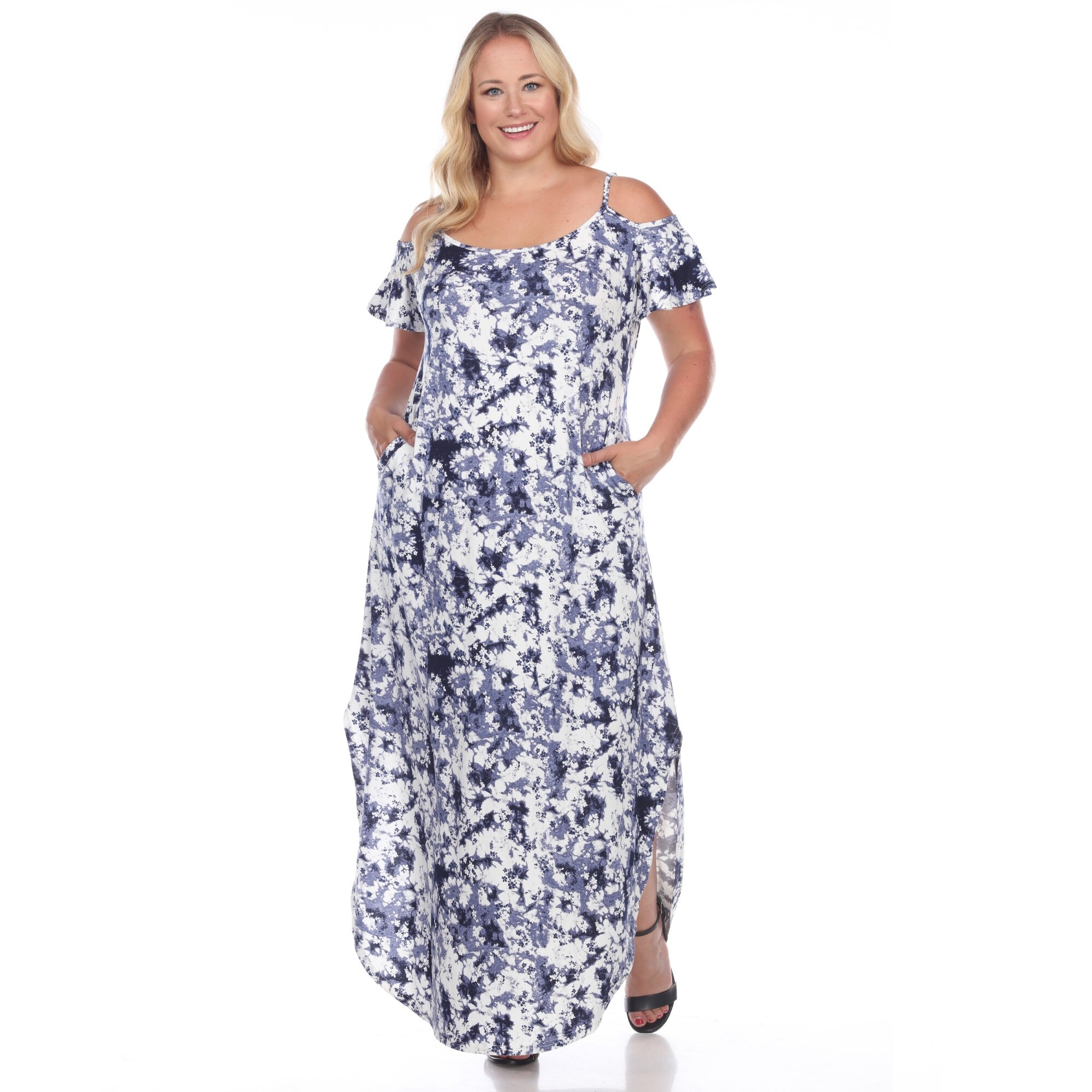 women's plus size tie dye maxi dresses