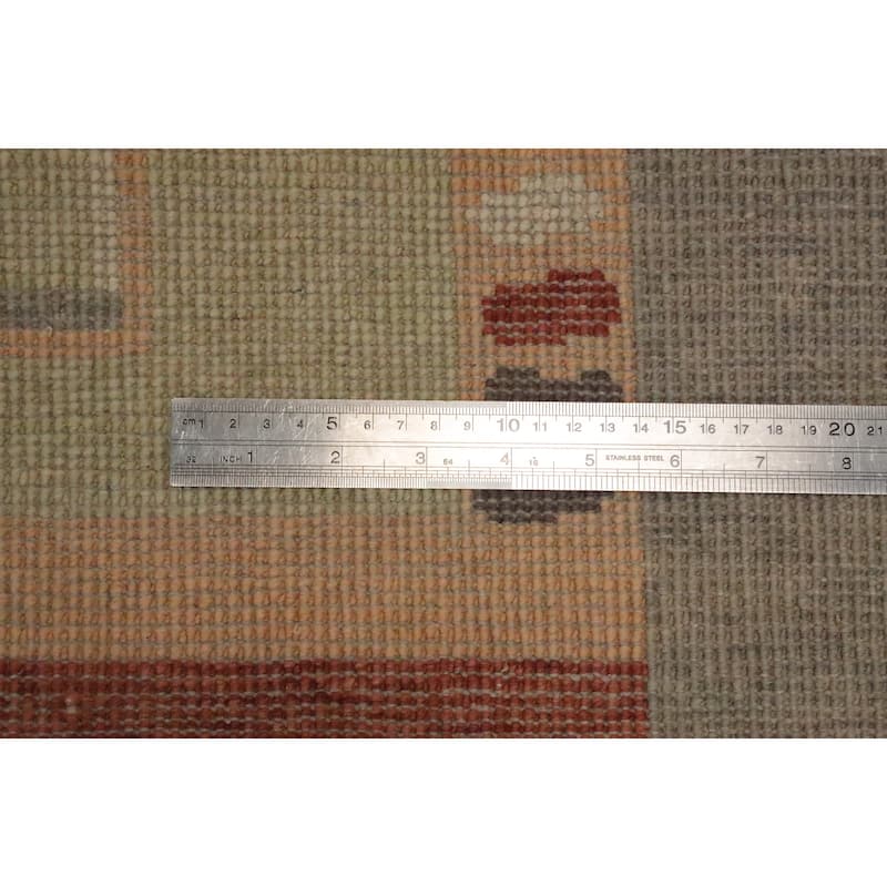 Hand Knotted Oriental 100% Wool Carpet Modern Geometric Multi-Colored Gabbeh Area Rug - 8' 10'' X 6' 0''