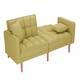 LUXMOD Futon Sleeper Sofa With 2 Pillows Fabric