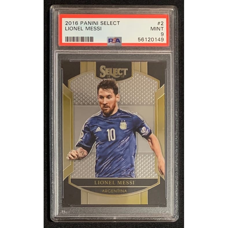 Lionel Messi 2016 Panini Select Soccer Card #2 Graded PSA 9 - 8'6" x 11'6"