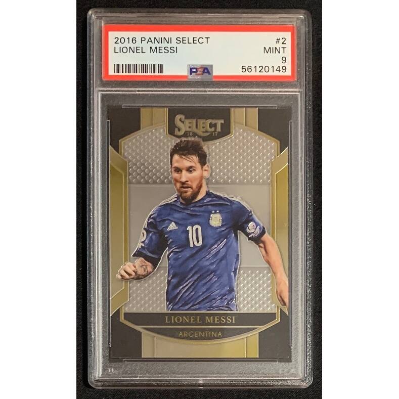 Lionel Messi 2016 Panini Select Soccer Card #2 Graded PSA 9 - 8'6" x 11'6"
