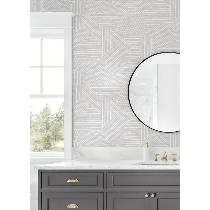 Stacy Garcia Home Etched Geometric Peel and Stick Wallpaper