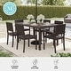 preview thumbnail 4 of 21, Martha Stewart 7pc Rattan Patio Dining Set - 6 Chairs, Table - 62"D x 39"W x 30"H