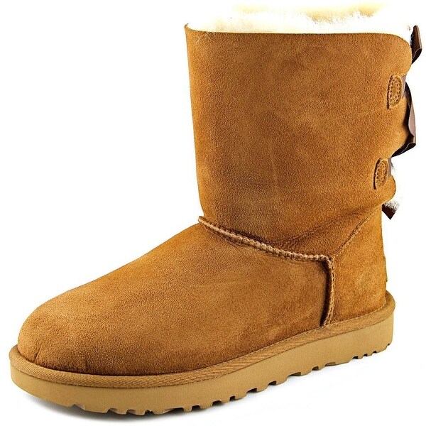 Ugg Australia Bailey Bow II Women Round Toe Suede Brown Winter Boot
