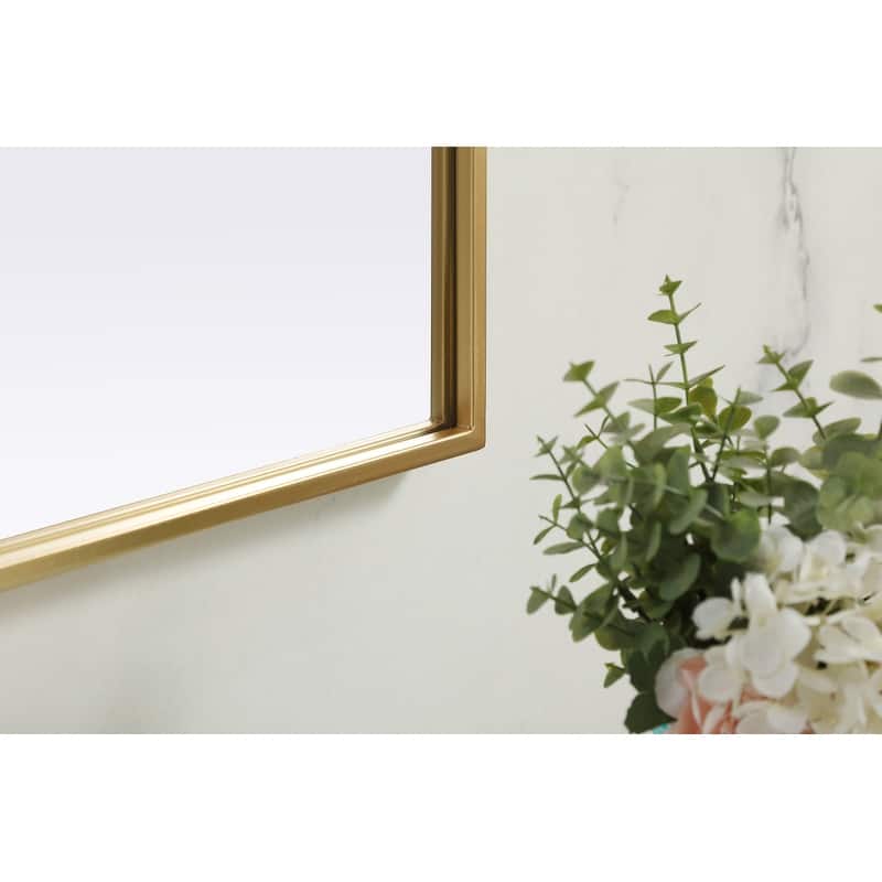 Indigo Home Metal Frame Arch Mirror 40x34 Inch
