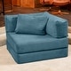 preview thumbnail 150 of 179, Jaxx Unsofa Modular Convertible Sectional Sofa with Fold Out King Sleeper Bed Chair. - Corduroy Aqua Blue