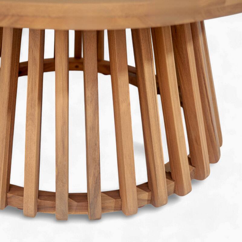 Roomfitters 3-Seater Daybed & Acacia Wood Coffee Table Set, Water-Resistant Cushions