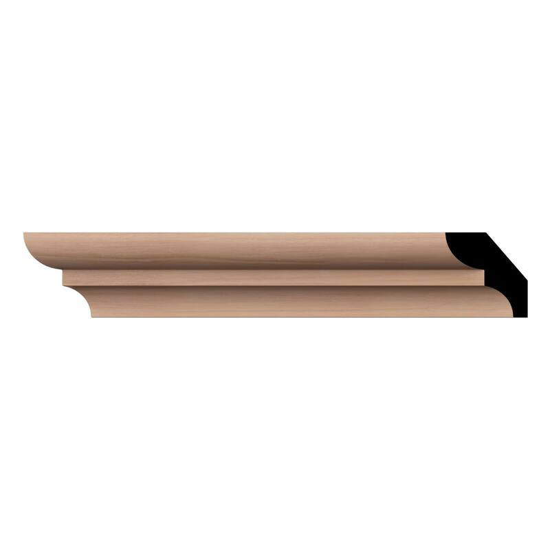 WM75 9/16-in D x 1-5/8-in W x 96-in L Americraft Solid Hardwood Stain Grade Bed Moulding - Cherry