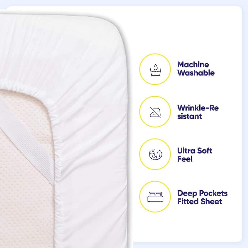 Soft Brushed Microfiber 7-piece Split King Sheet Set - 4 Pillowcases