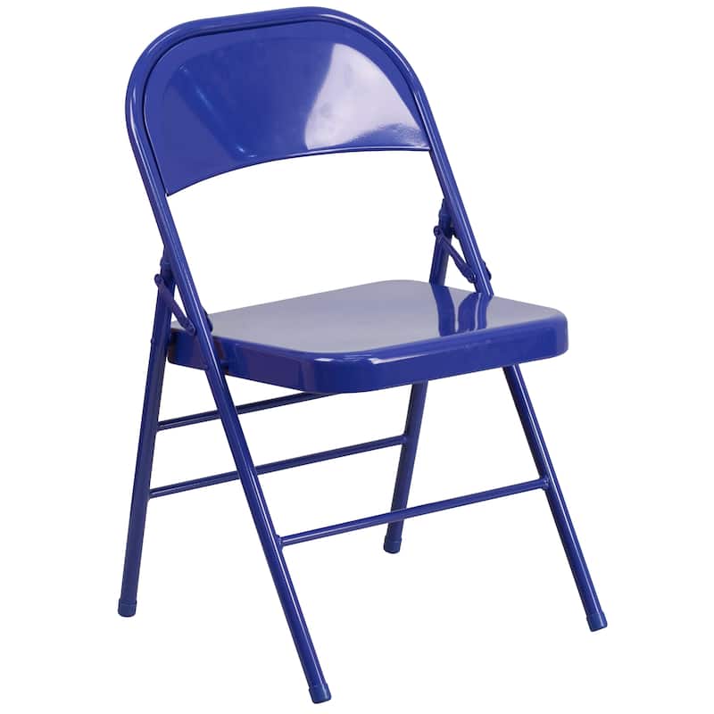 4 Pack Triple Braced & Double Hinged Folding Chair