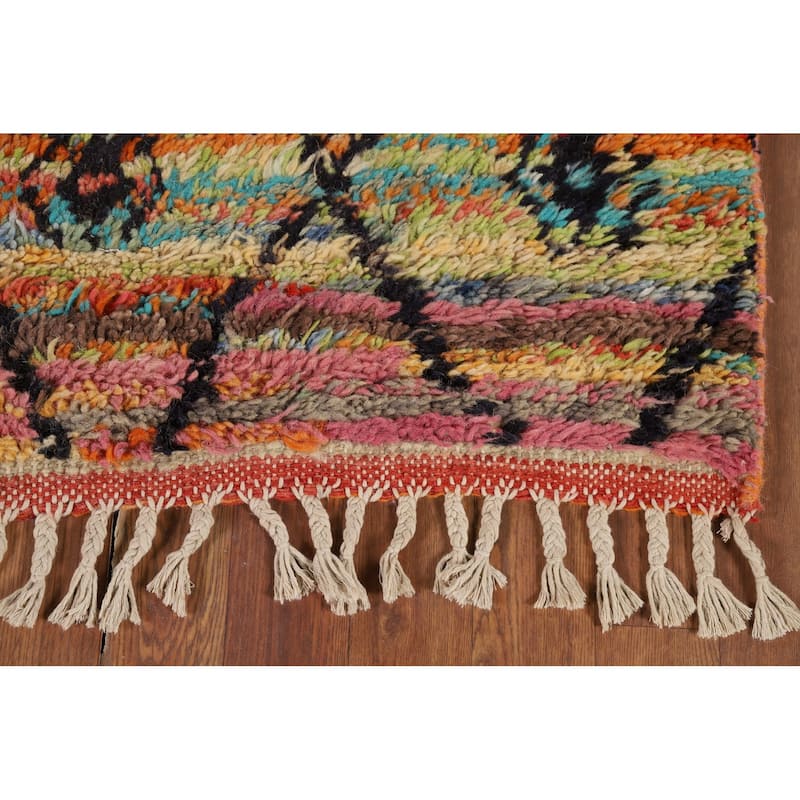 Trellis Plush Moroccan Oriental Area Rug Handmade Wool Carpet - 4'2" x 6'11"