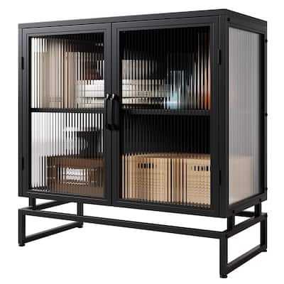 Glass side cabinet
