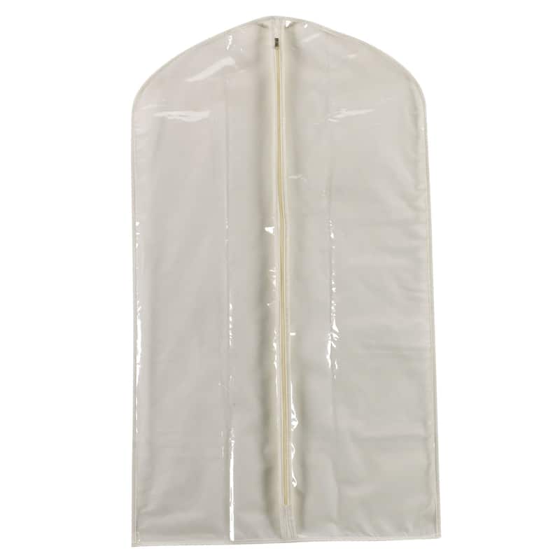 Household Essentials Suit Protector Garment Bag - 0.0"L x 24.0"W x 42.0"H - Cream