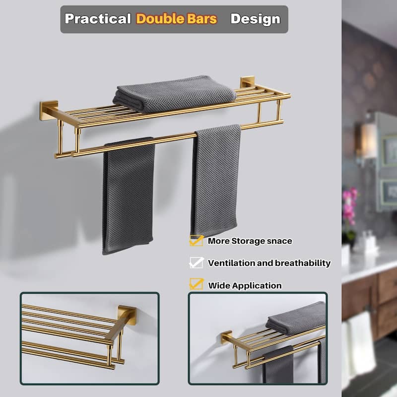 Two Towel Holders Wall mounted Towel Rack