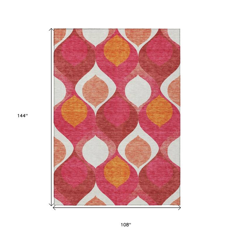 HomeRoots Ogee Transitional Rectangle Outdoor Rug