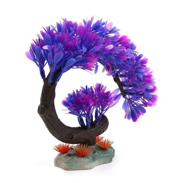 Shop Purple Plastic Tree Decoration Aquarium Fish Tank Landscaping Ornament Decor On Sale Overstock 24171883