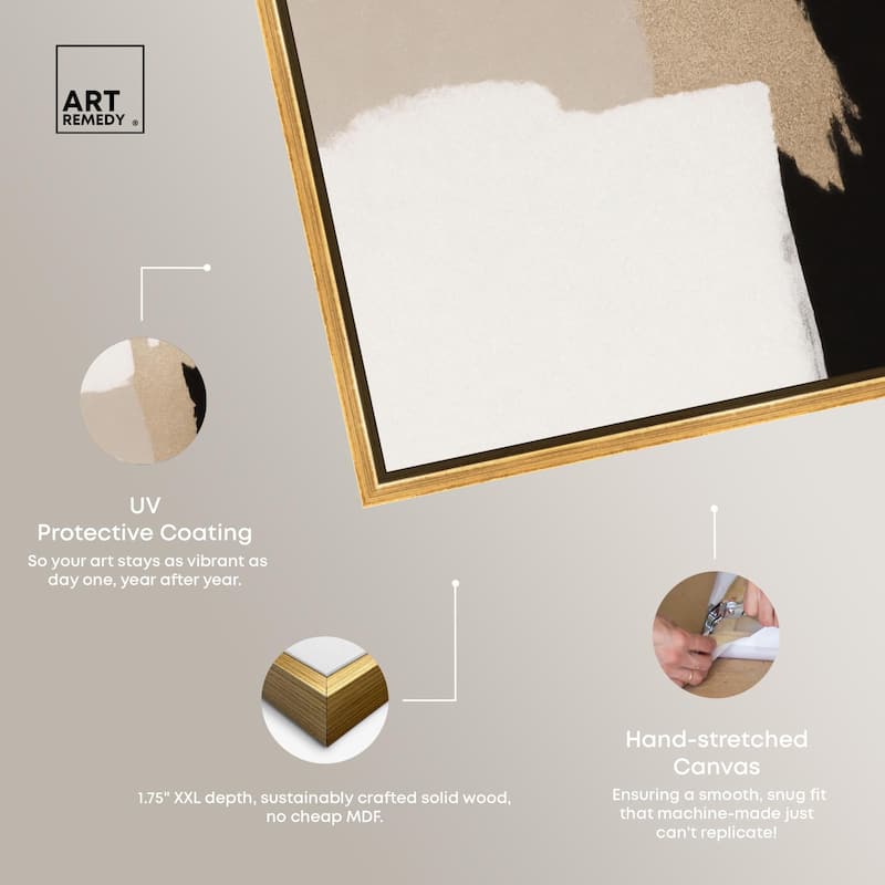 Beige and Black III Canvas by Art Remedy
