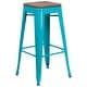 preview thumbnail 3 of 7, 30" High Backless Barstool with Square Wood Seat