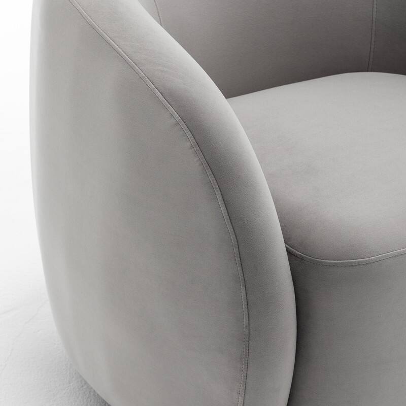 SEYNAR Modern Glam Velvet Upholstered 360 Degree Swivel Accent Armchair