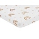 preview thumbnail 2 of 4, Boho Rainbow Baby Girl Fitted Mini Portable Crib Sheet - Blush Pink Dusty Rose Gold Yellow Mauve Beige Bohemian Stars Celestial