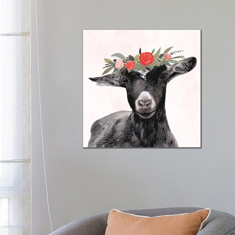 iCanvas "Garden Goat III" by Victoria Borges Canvas Print - 26x26x1.5