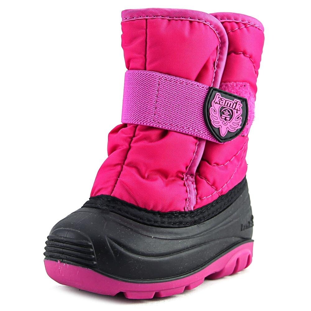 Shop Kamik Snowbug 3 Toddler Round Toe Canvas Pink Winter Boot