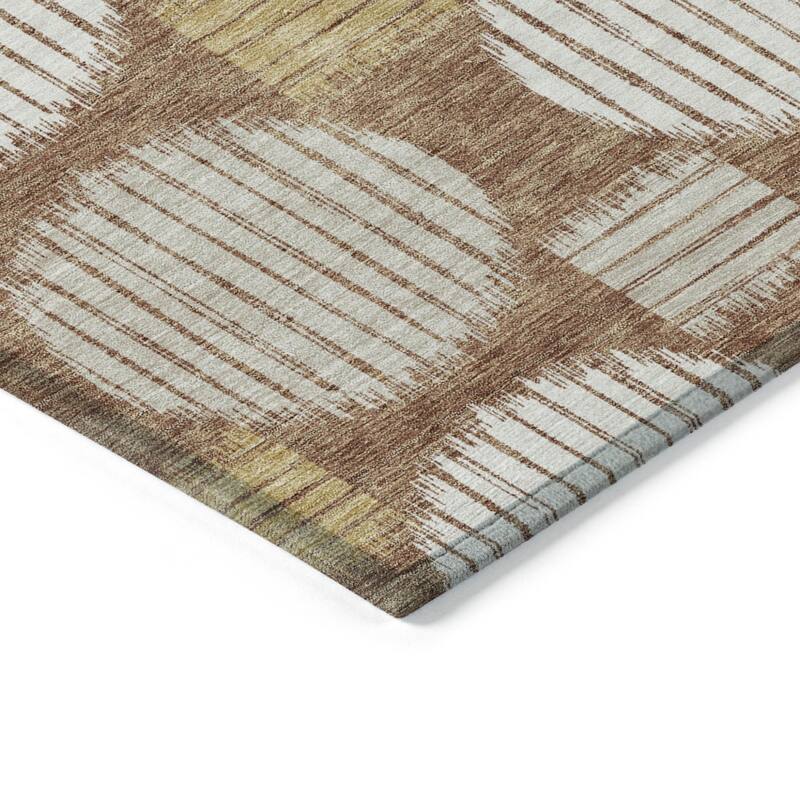 HomeRoots Geometric Transitional Rectangle Outdoor Rug