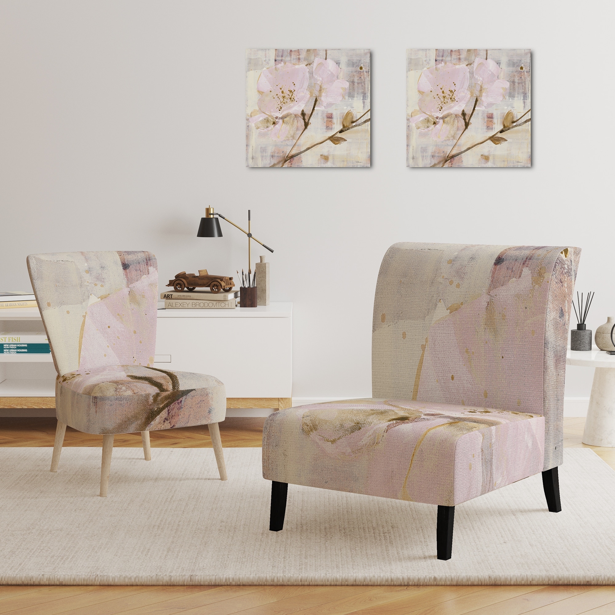 Designart "Elegance I Pink" Upholstered Shabby Chic Accent - Picture 10 of 15