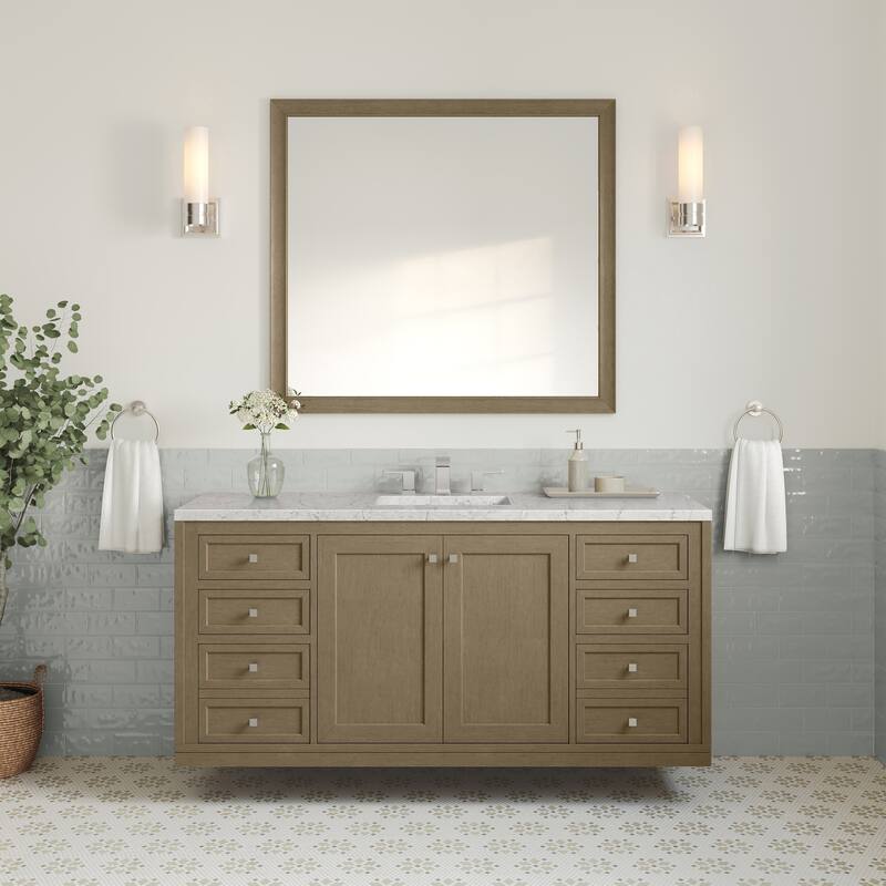 Chicago 60" Single Vanity, Walnut Whisper