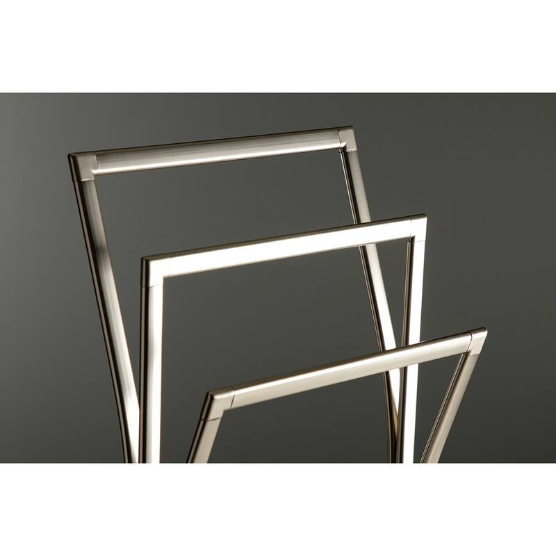 Edenscape Freestanding Y-Style Towel Rack in Brushed Nickel