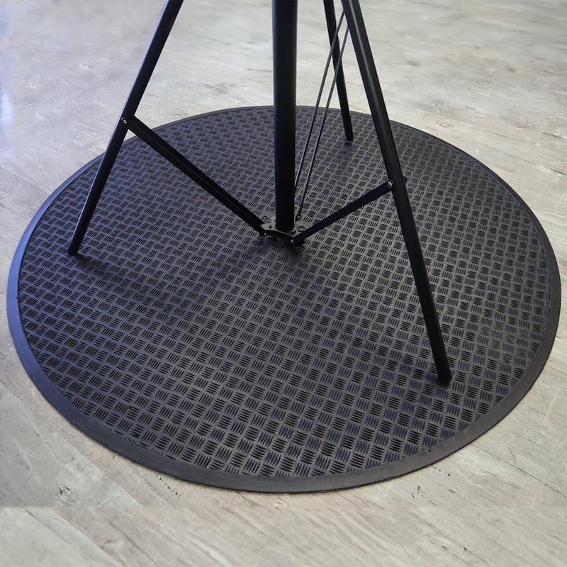 Rubber-Cal Circular Rubber Mat - 54" Diameter - 54in Diameter