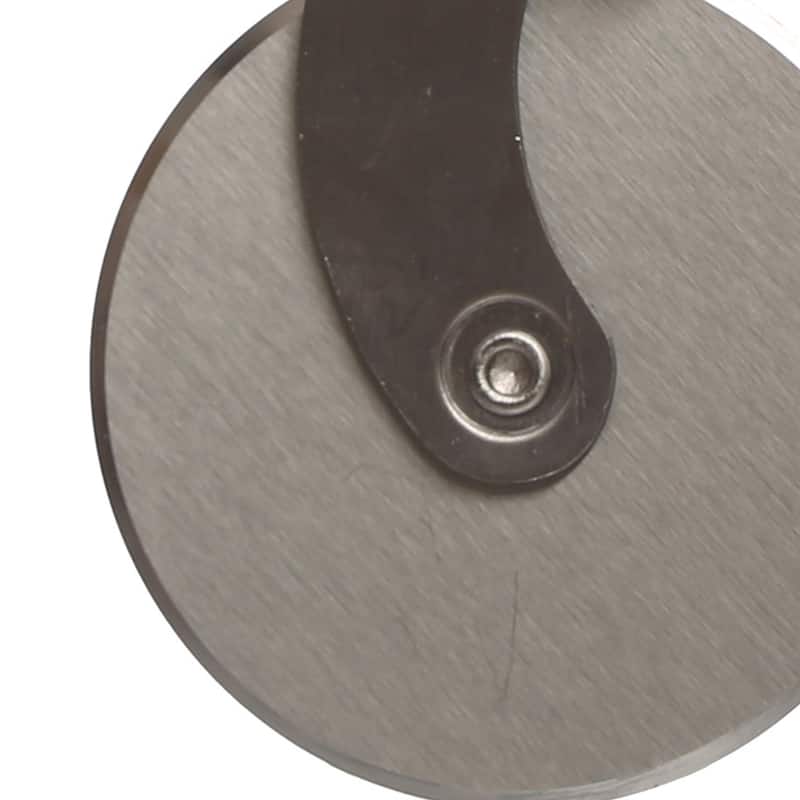 Stainless Steel Pizza Cutter with Walnut Handle - 8.0"L x 3.5"W x 1.0"H - 8.0"L x 3.5"W x 1.0"H