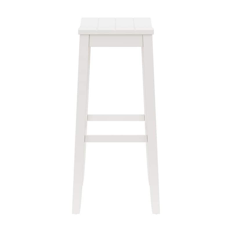 Hillsdale Fiddler Wood Backless Counter Height Stool, White