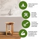preview thumbnail 6 of 19, EcoDecors Shoji EarthyTeak Teak Wood Shower Stool
