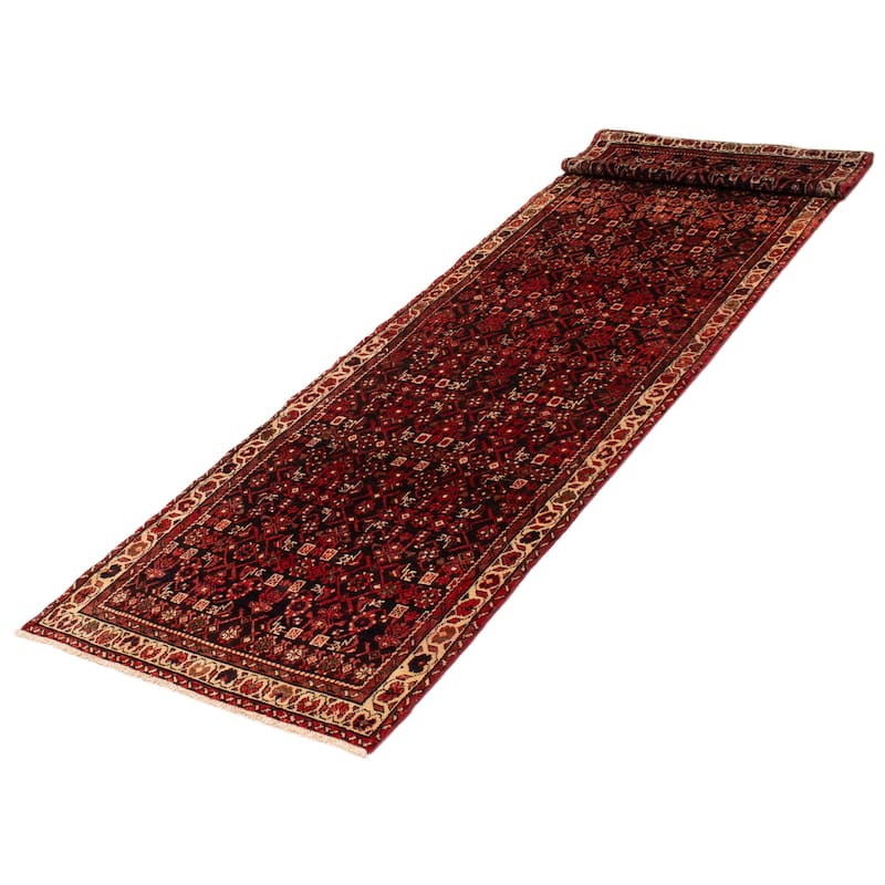 ECARPETGALLERY Hand-knotted Andelz Black Wool Rug - 3'7 x 13'7