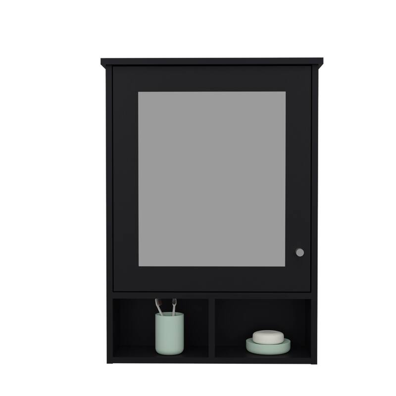 Wall-Mounted Medicine Cabinet with Mirror, 5 Shelves, 1 Door, Compact Storage Solution for Bathroom