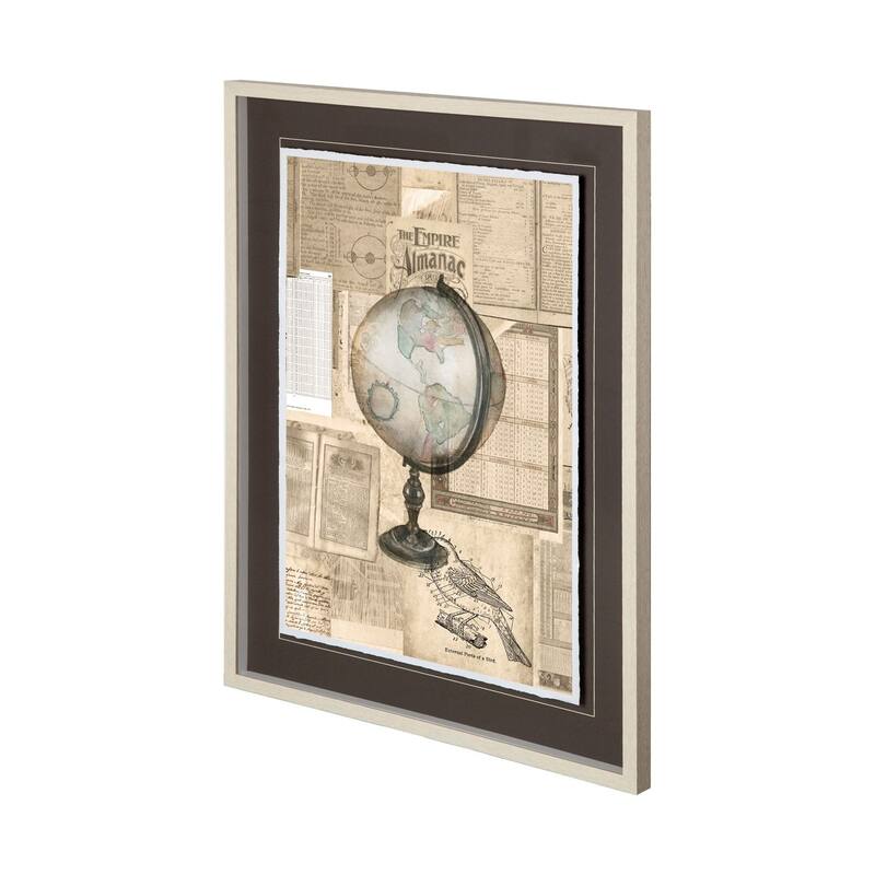 Academic Globe Illustration Framed Art Print