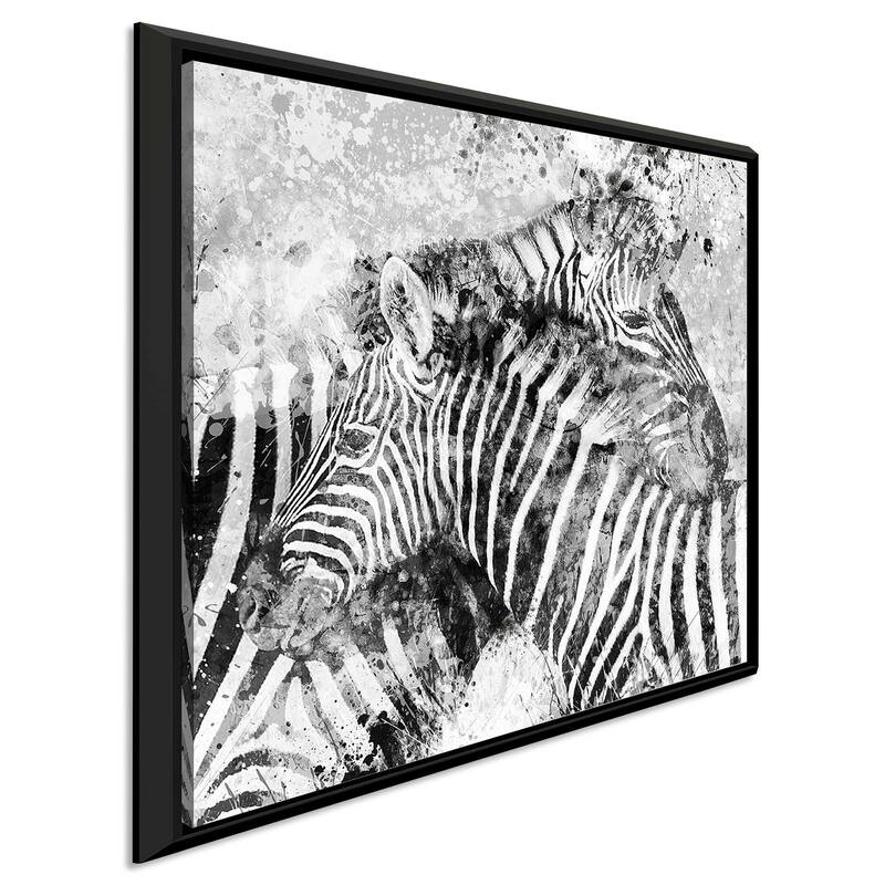 "Zebra Pair" by Carol Robinson Print on Floating Canvas