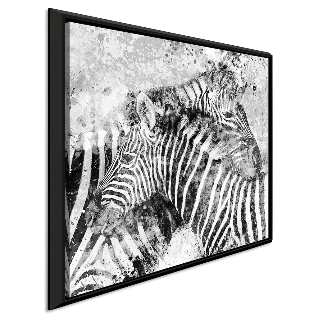 "Zebra Pair" by Carol Robinson Print on Floating Canvas