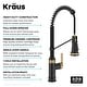 preview thumbnail 49 of 49, KRAUS Allyn Commercial 2-Function 1-Handle Pull Down Kitchen Faucet