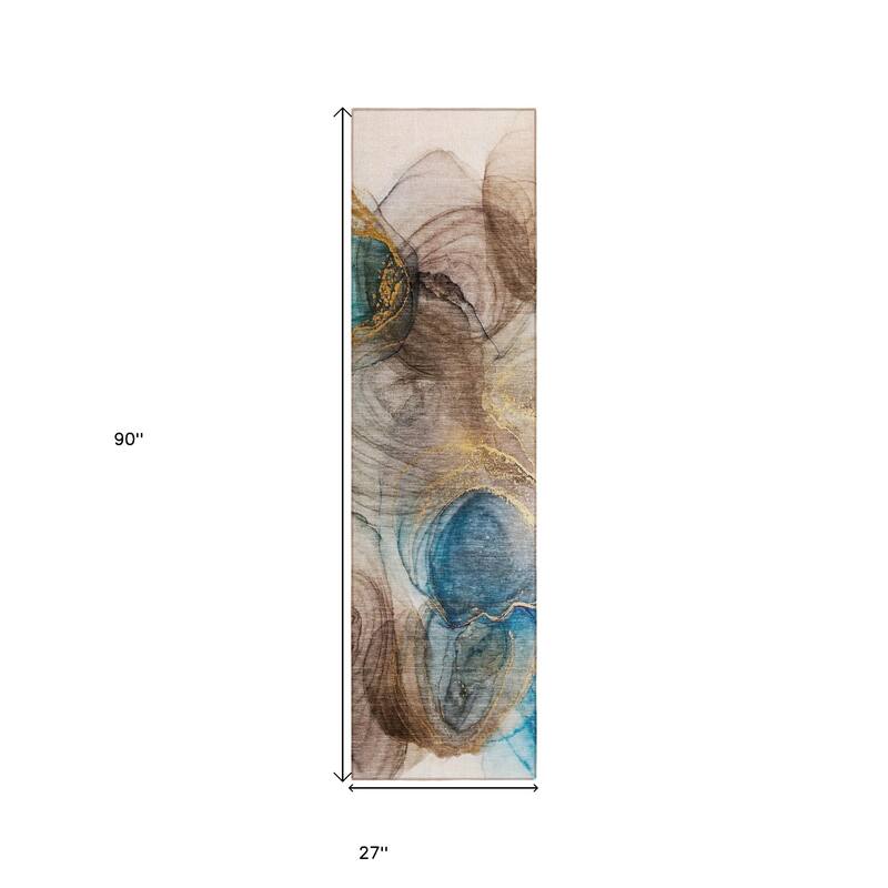 Elfi Artistic Abstract Weather Resistant Versatile Elegance Outdoor Rug
